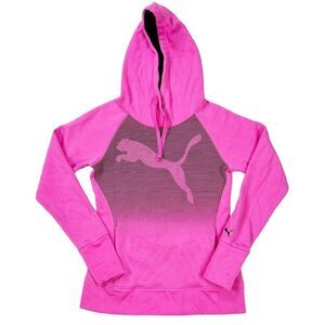 Puma‎ Warm Cell Pink Logo Pullover Hoodie Jacket Size Small